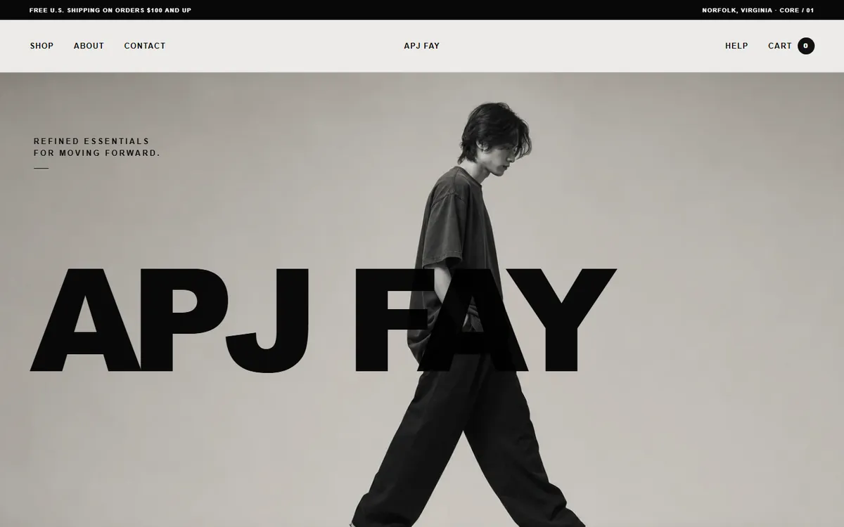 Homepage of the APJ FAY website
